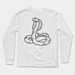 Stick figure cobra snake Long Sleeve T-Shirt